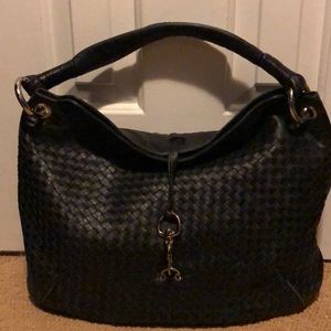 Timmy Woods Beverly Hills Black Woven Handbag